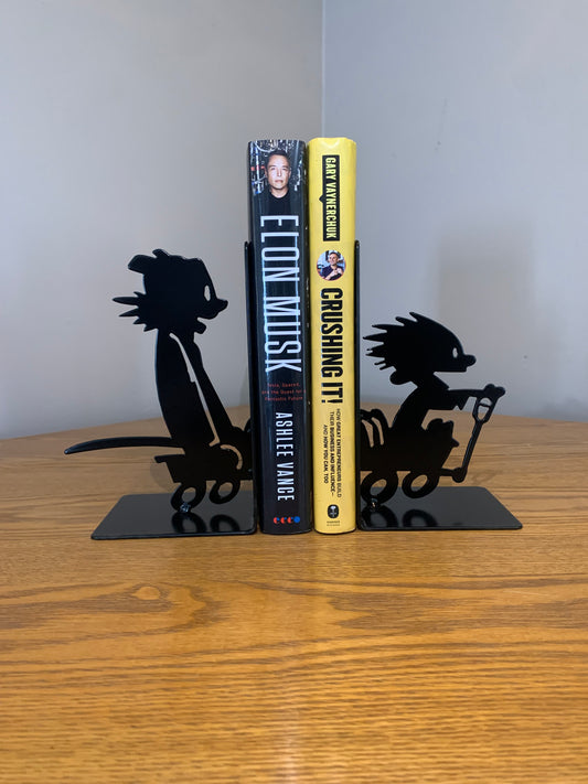 Calvin and Hobbes Wagon Bookends
