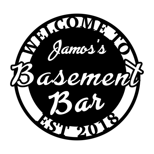 Personalized Basement Bar Sign