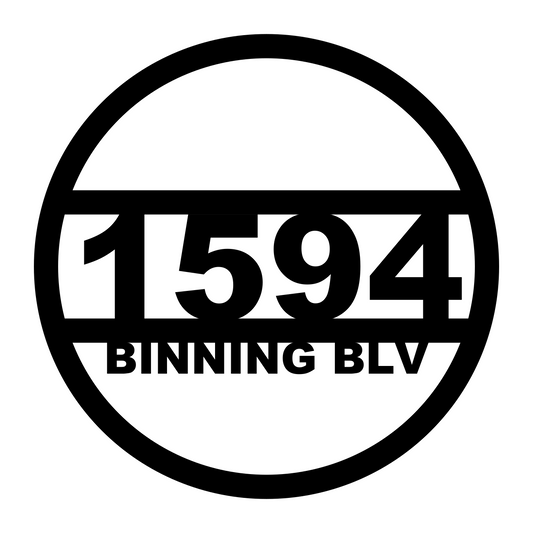 Round Address Sign