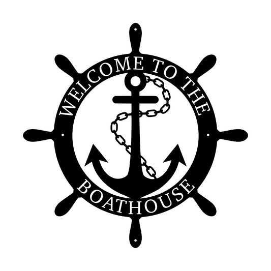 Personalized Boat House Sign