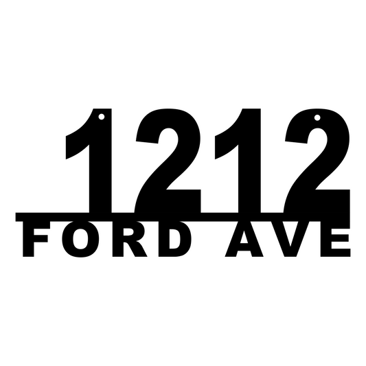 Modern Address sign