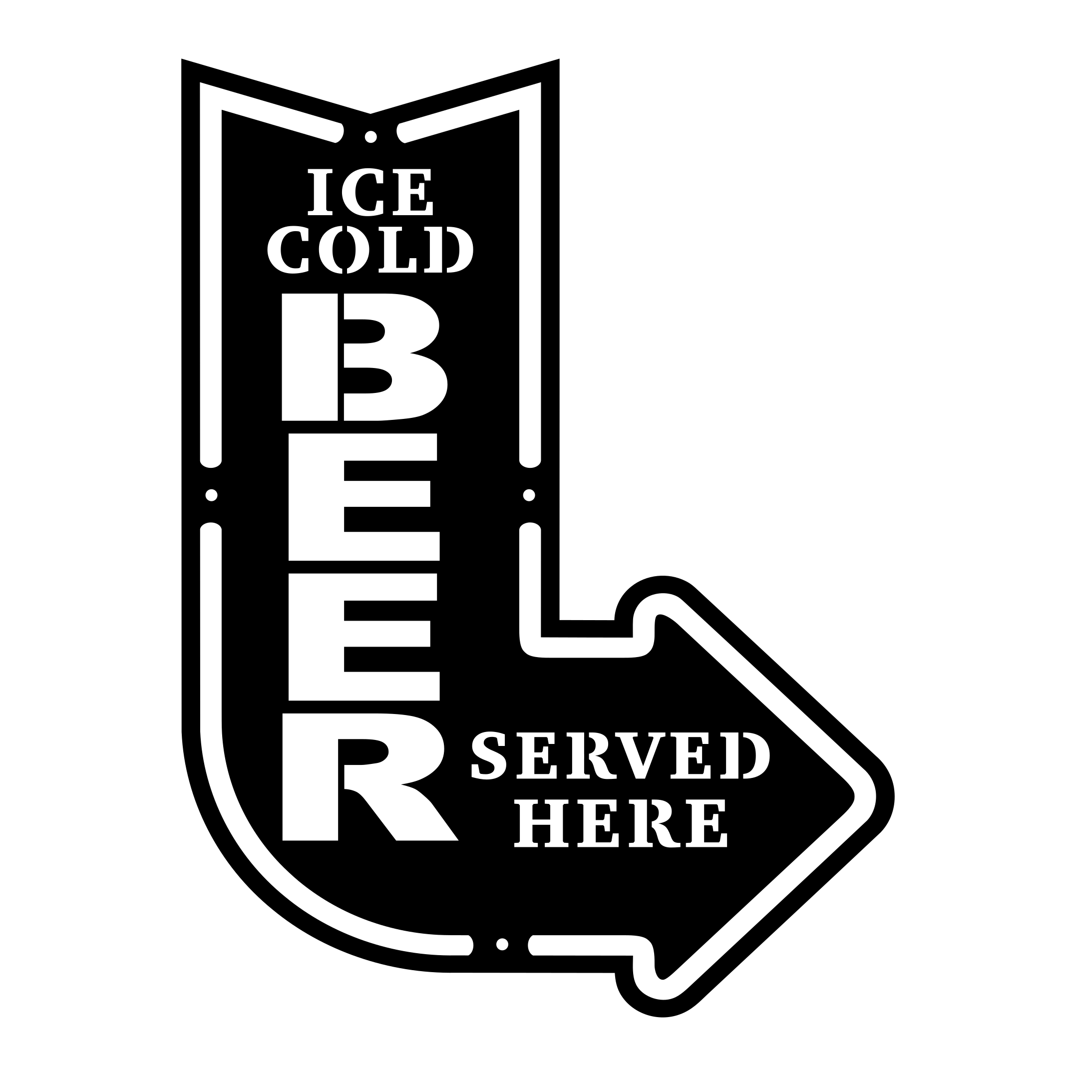Fast Beer Sign Arrow Beer Sign – Wallace Metal Company