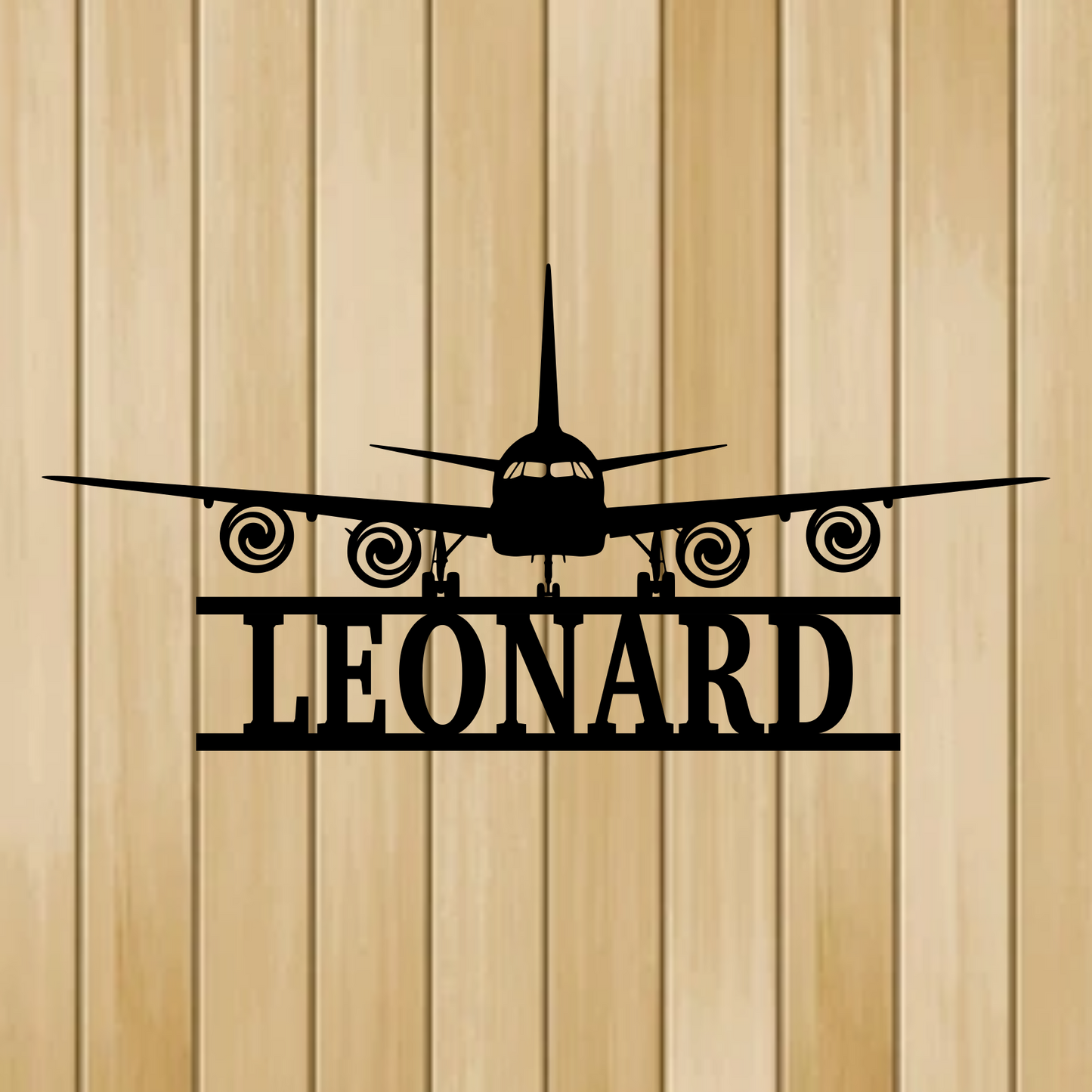 Passenger Plane Name Sign